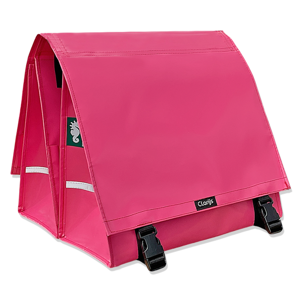 DUBBELE FIETSTAS ROZE