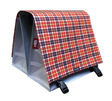 FAHRRADTASCHE TARTAN ROT